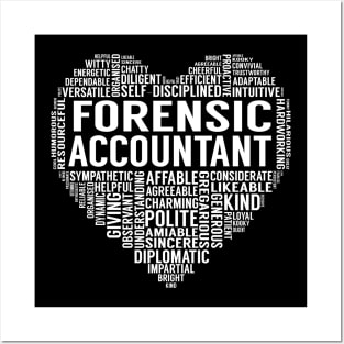 Forensic Accountant Heart Posters and Art